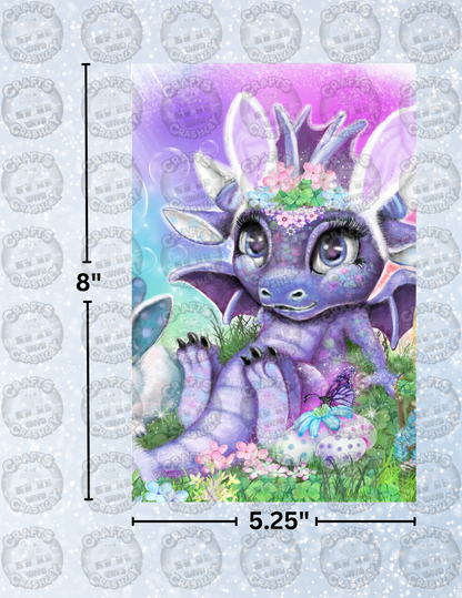 "Easter Bunny Lil Dragonz" by ©Sheena Pike Decorative Diamond Painting Release Papers