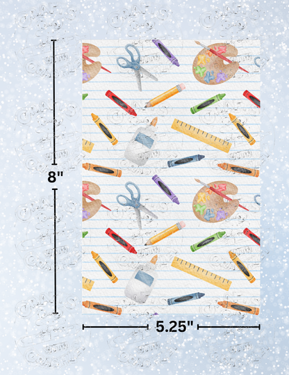 "School Supplies" by ©Sara Anne Creations Premium Decorative Release Papers for Diamond Painting