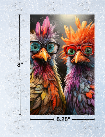 "Duke & Earl Cluckington" by ©Stacy Deal Premium Decorative Release Papers for Diamond Painting
