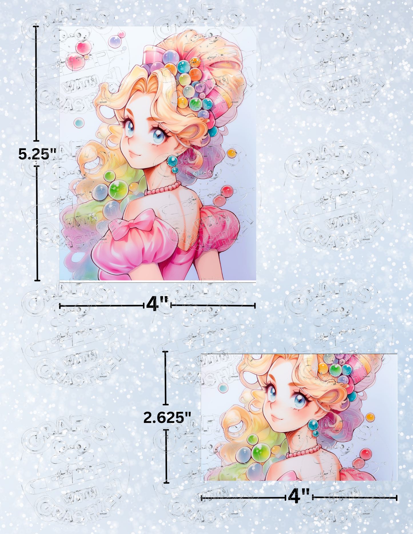 "Bubble Gum Royalty" by ©Cocomarshmallow Premium Decorative Release Papers for Diamond Painting