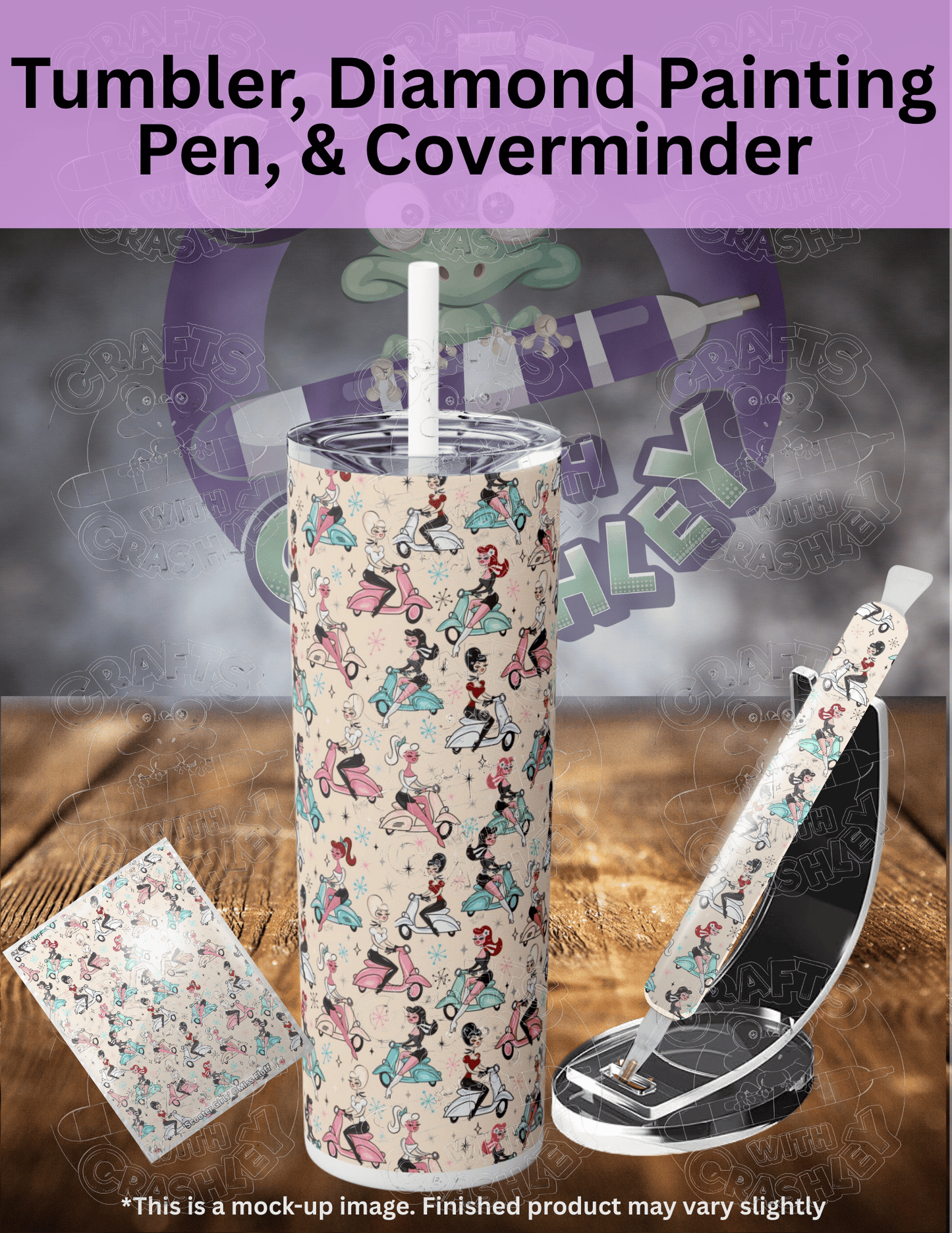 "Scooter Girls" by ©Miss Fluff Premium Accessories for Diamond Painting