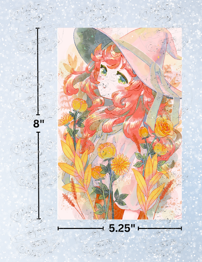 "Witch of Flowers" by ©Hiroko Hashimoto Premium Decorative Release Papers for Diamond Painting