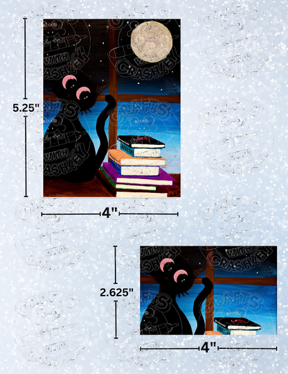 "Midnight Whiskers" by Kaleena Kollmeier Decorative Diamond Painting Release Papers