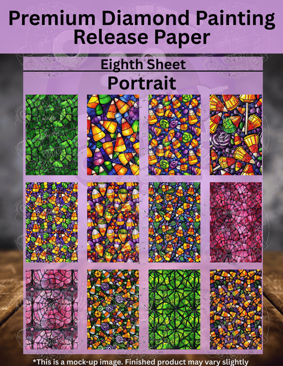 Stained Glass Halloween Combo Pack Premium Release Paper for Diamond Painting