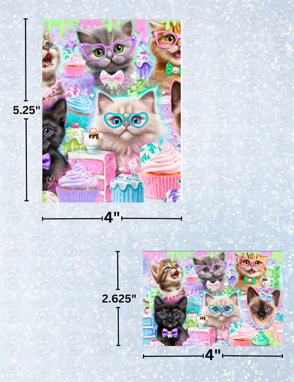 "Kittens n' Cupcakes" by ©Sheena Pike Decorative Diamond Painting Release Papers