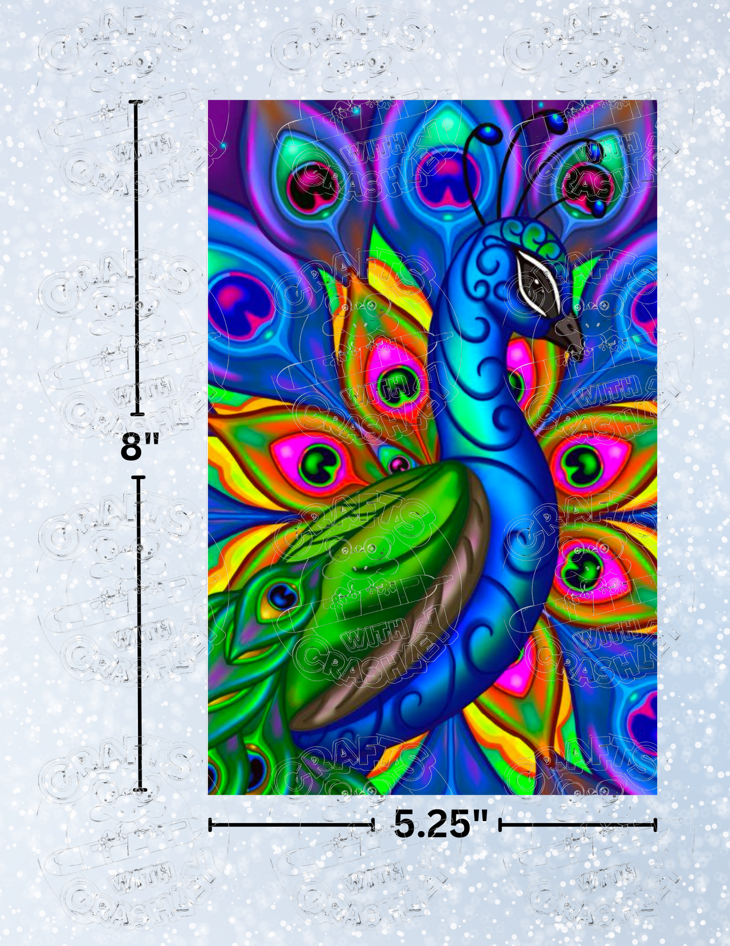 "Mandala Peacock" by ©Emma Casey Premium Decorative Release Papers for Diamond Painting