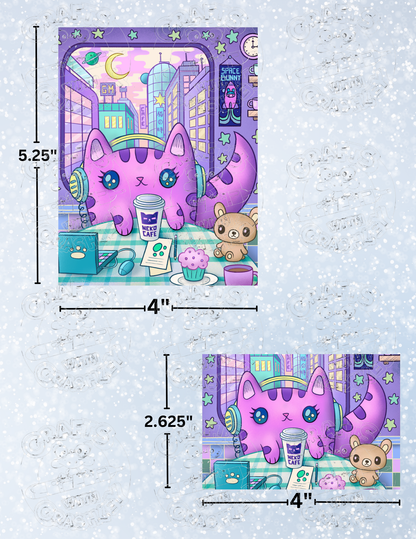 "Neko Cafe" by ©Jeremiah Ketner Decorative Diamond Painting Release Papers