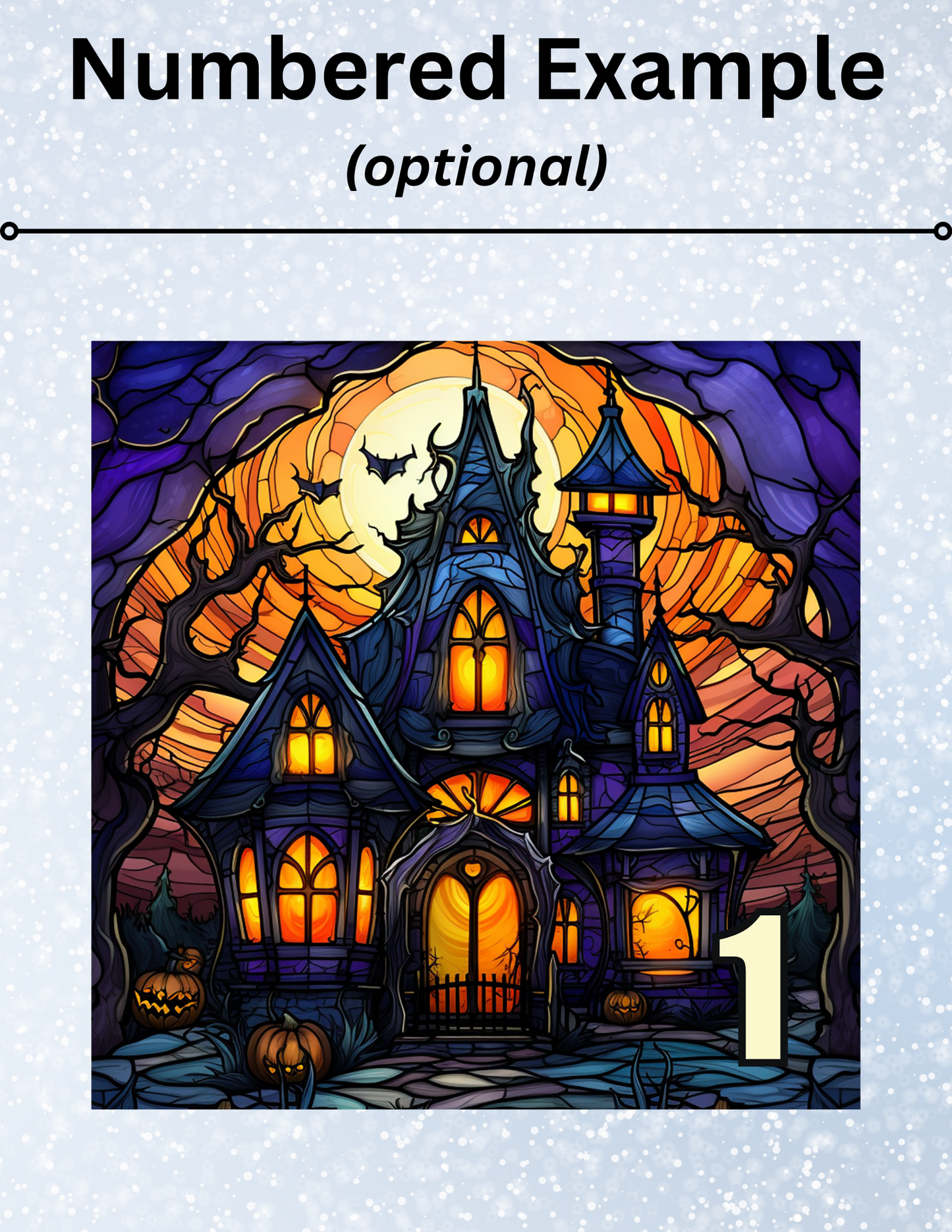 "Stained Glass Haunted Houses" Decorative Diamond Painting Release Papers