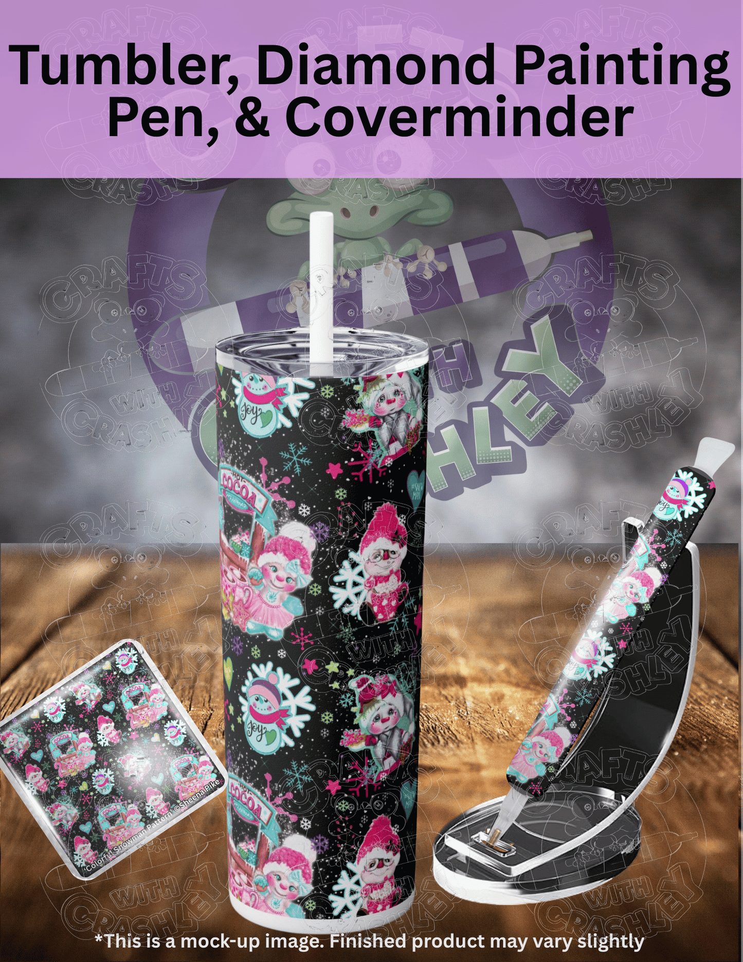 "Colorful Snowman Pattern" by ©Sheena Pike Premium Accessories for Diamond Painting