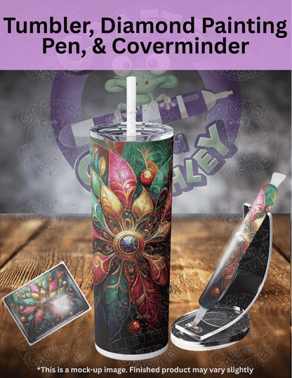 "Poinsettia Christmas Ornament" by ©Peggy Collins Premium Accessories for Diamond Painting