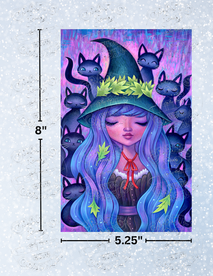 "The Witch's Black Cats" by ©Jeremiah Ketner Premium Decorative Release Papers for Diamond Painting