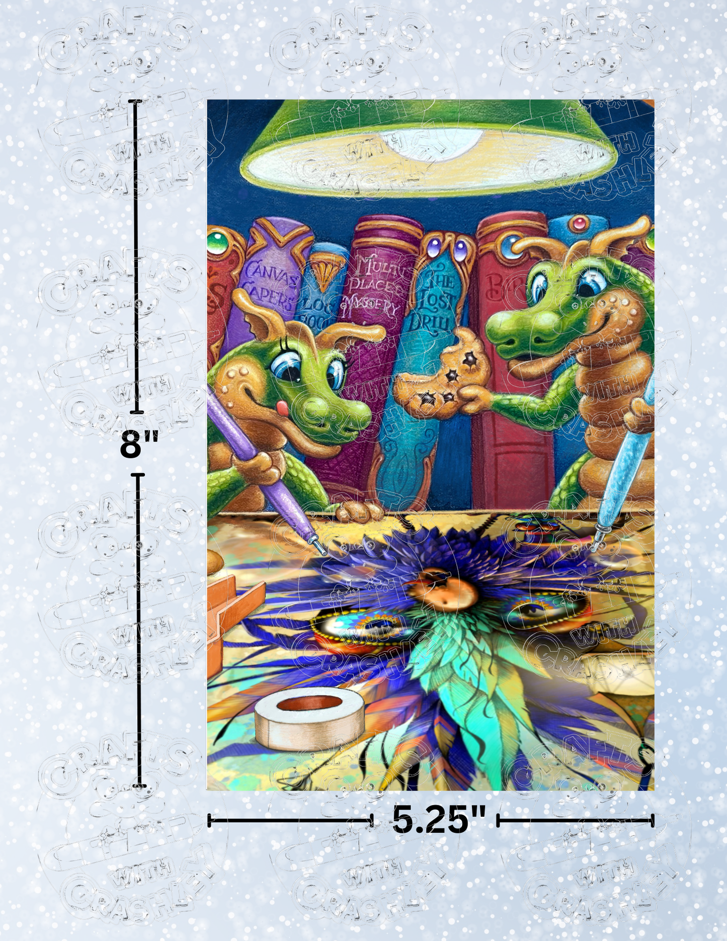 "Cookies, Books, Diamonds, & Birds" by ©Randal Spangler Premium Decorative Release Papers for Diamond Painting