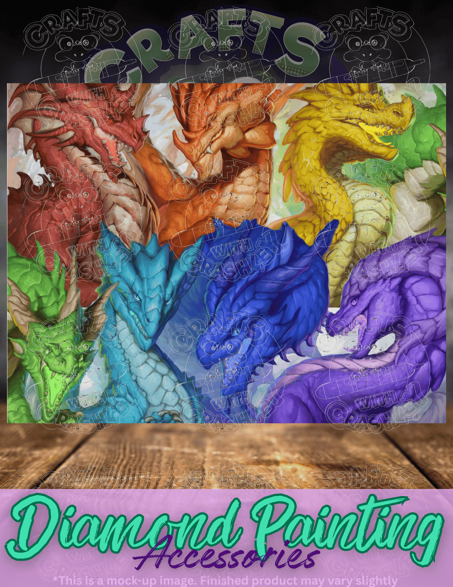 "Spectrum of Dragons" by ©Christina "SixthLeafClover" Yen Premium Accessories for Diamond Painting
