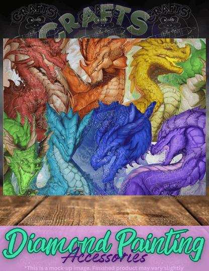 "Spectrum of Dragons" by ©Christina "SixthLeafClover" Yen Premium Accessories for Diamond Painting