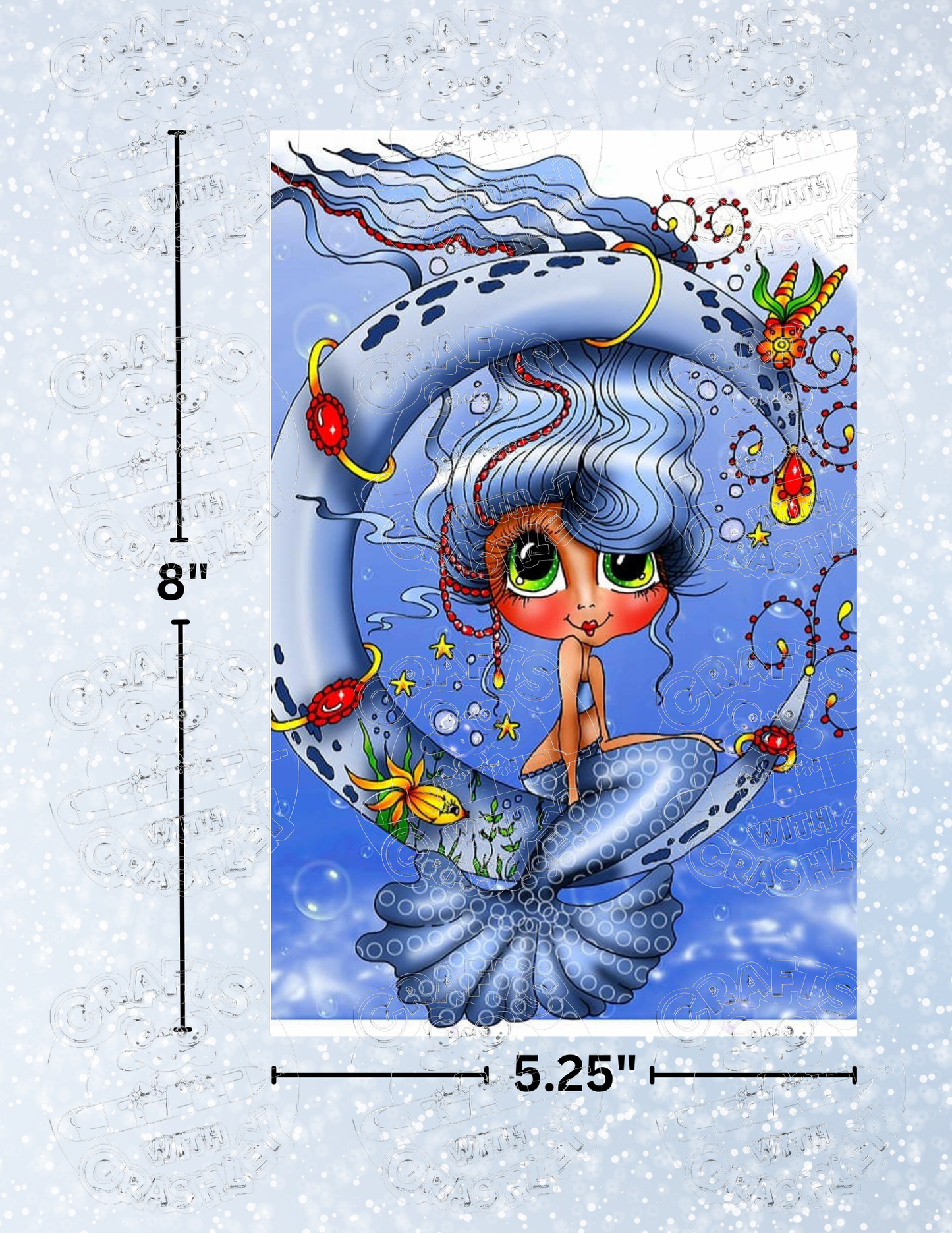 "Mermaid Moon" by ©Sherri Baldy Premium Decorative Release Papers for Diamond Painting