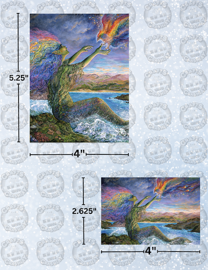 "Mermaid and the Phoenix" by ©Josephine Wall Decorative Diamond Painting Release Papers