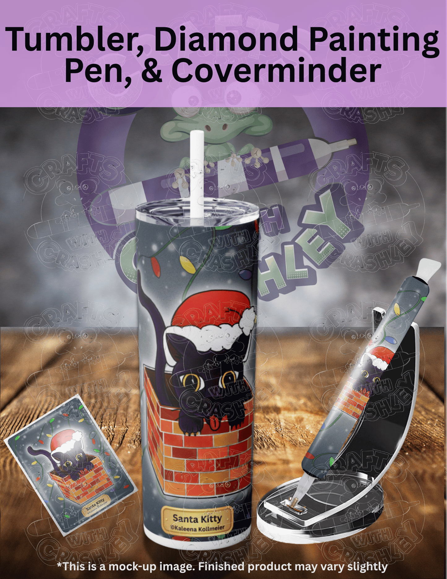 "Santa Kitty" by ©Kaleena Kollmeier Premium Accessories for Diamond Painting