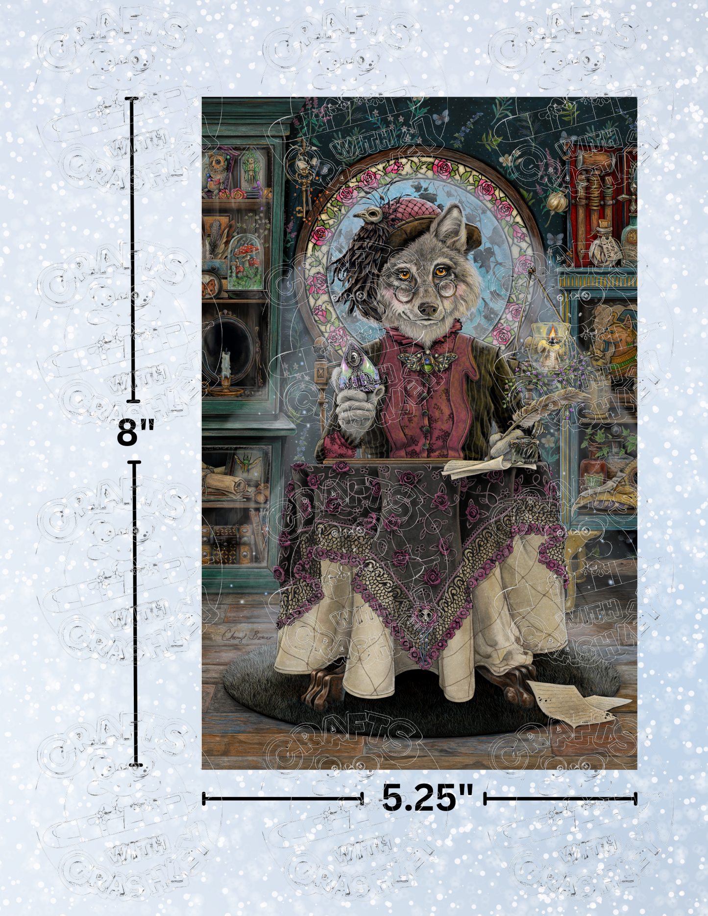 "Miss Eleanor the Mystic" by ©Cheryl Baker Premium Decorative Release Papers for Diamond Painting