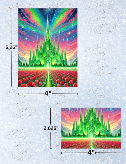 "Emerald Castle" by ©Cocomarshmallow Decorative Diamond Painting Release Papers