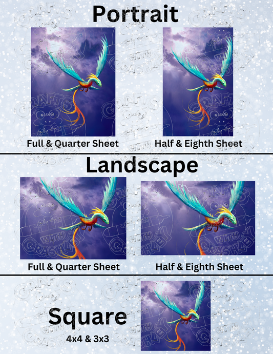 "Thrasys the Dragonbird" by ©Anthony Christou Premium Decorative Release Papers for Diamond Painting