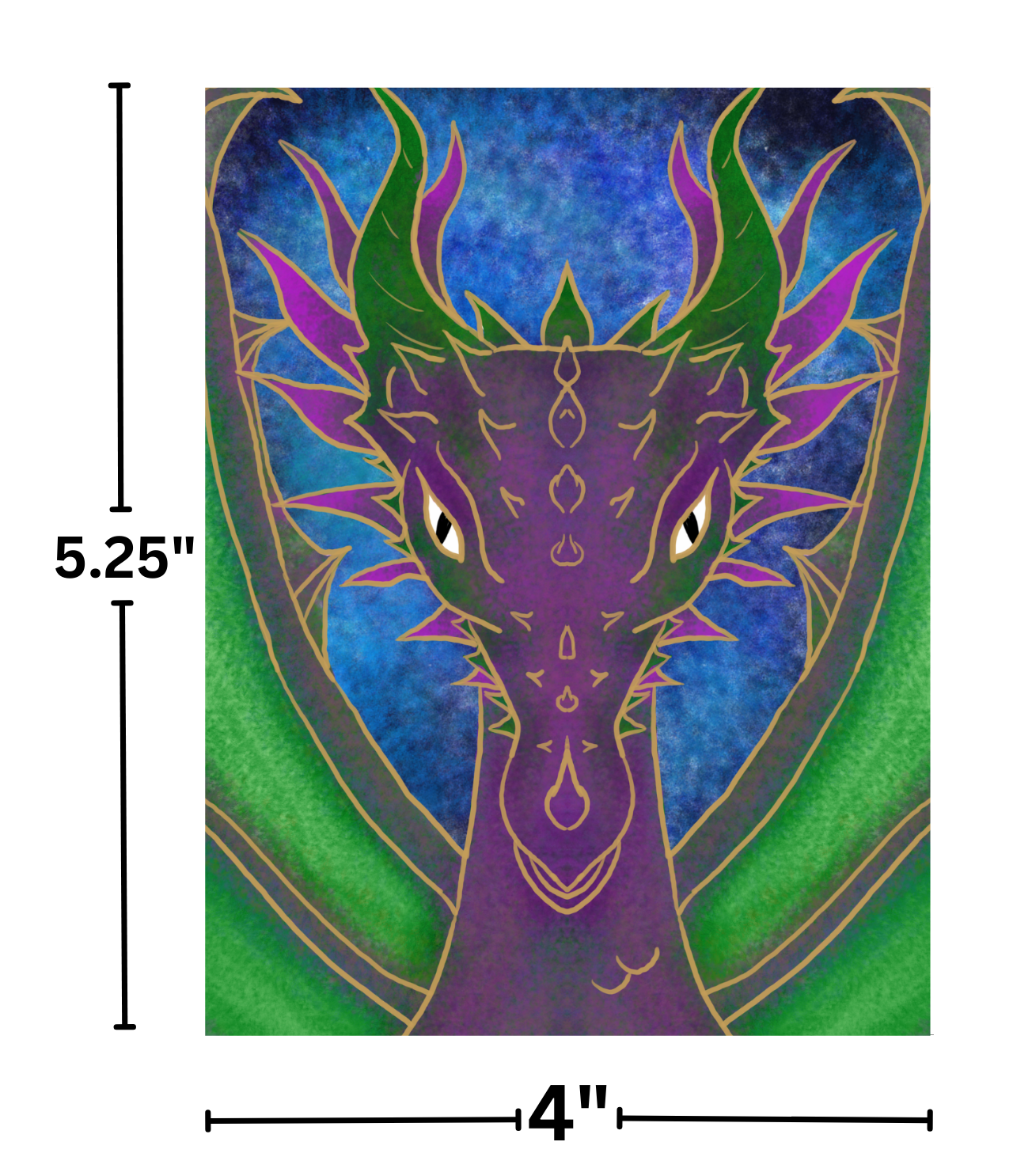 "Mulberry The Dragon (Azure)" by Kaleena Kollmeier Decorative Diamond Painting Release Papers