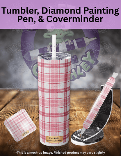 "Pink Plaid" by ©Sara Anne Creations Premium Accessories for Diamond Painting