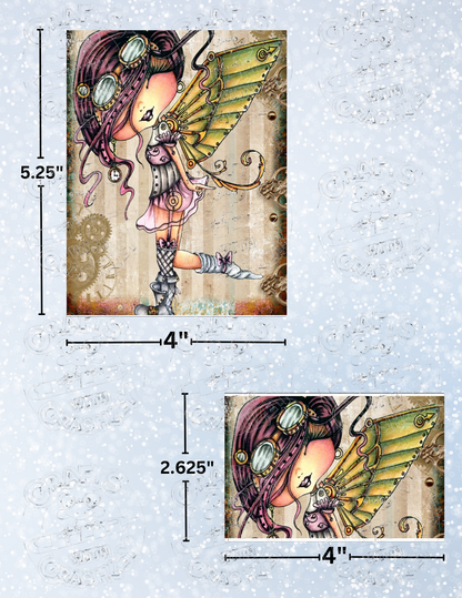 "Tarnished Steampunk Fairy" by ©Sherri Baldy Decorative Diamond Painting Release Papers