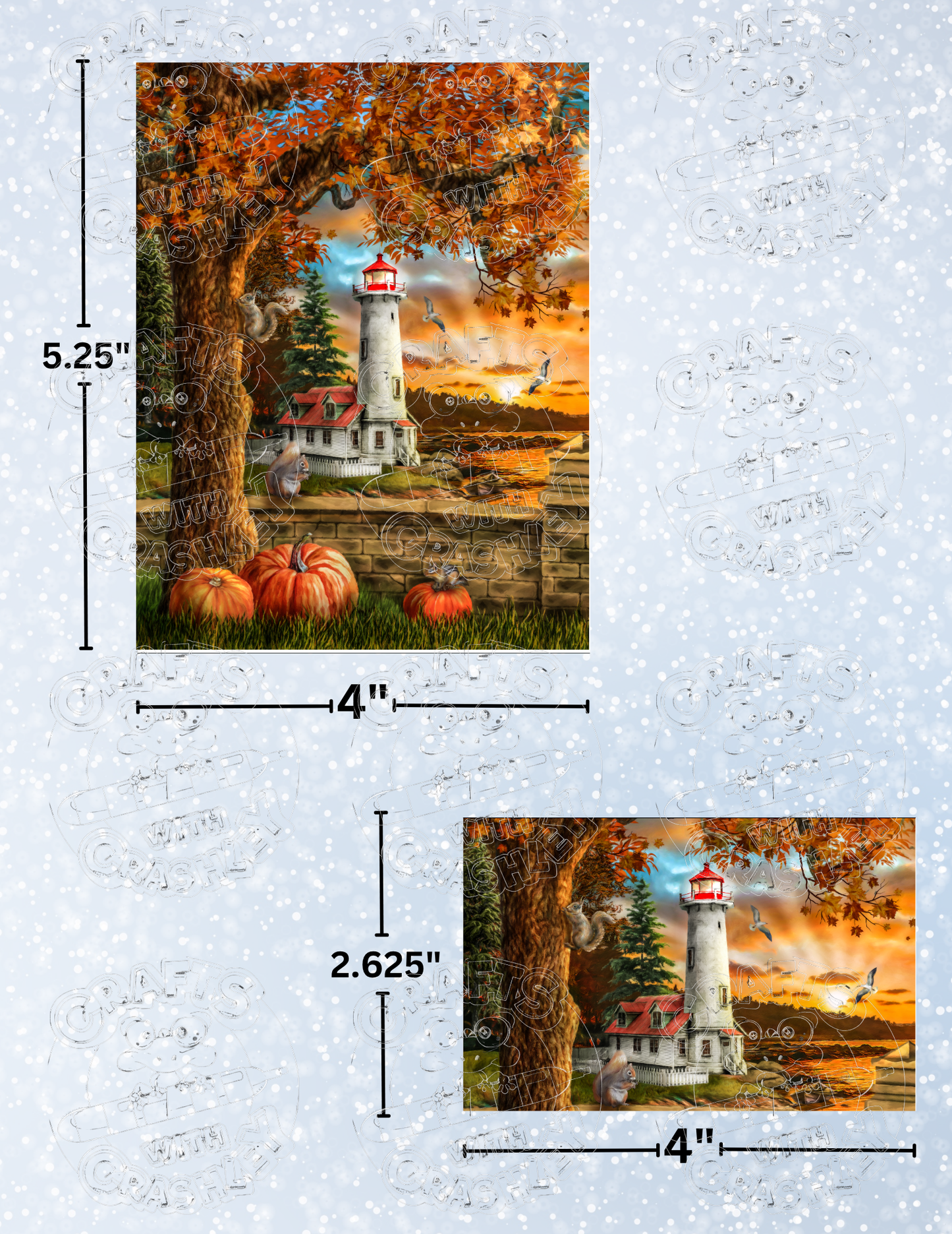 "Autumn Lighthouse" by ©Tom Wood Premium Decorative Release Papers for Diamond Painting