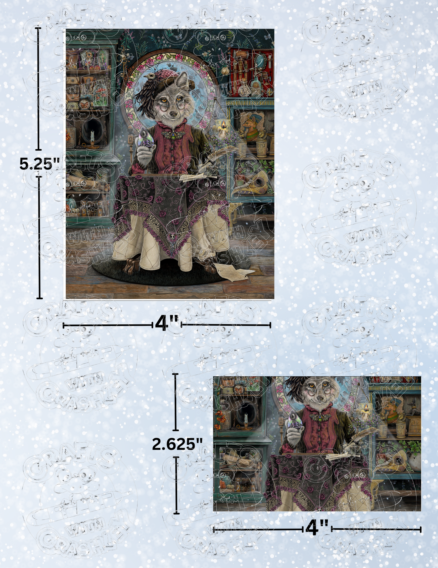 "Miss Eleanor the Mystic" by ©Cheryl Baker Premium Decorative Release Papers for Diamond Painting