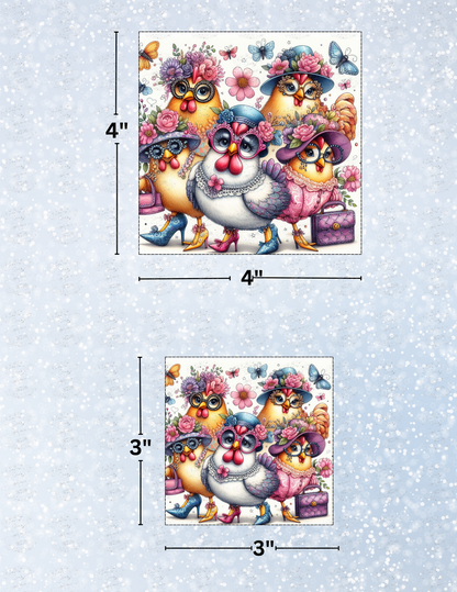 "The Chick A Dee Ladies" by ©Sherri Baldy Decorative Diamond Painting Release Papers