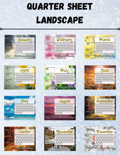 "Tracking Calendar Combo Pack" Decorative Diamond Painting Release Papers