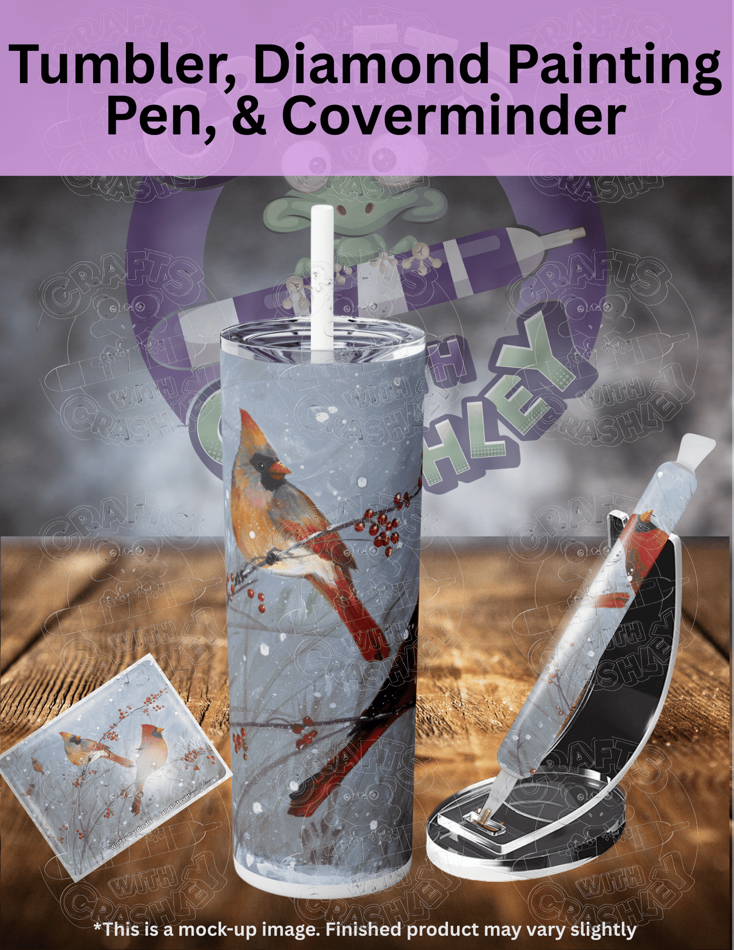 "Winter Cardinals" by ©Janet Stever Premium Accessories for Diamond Painting