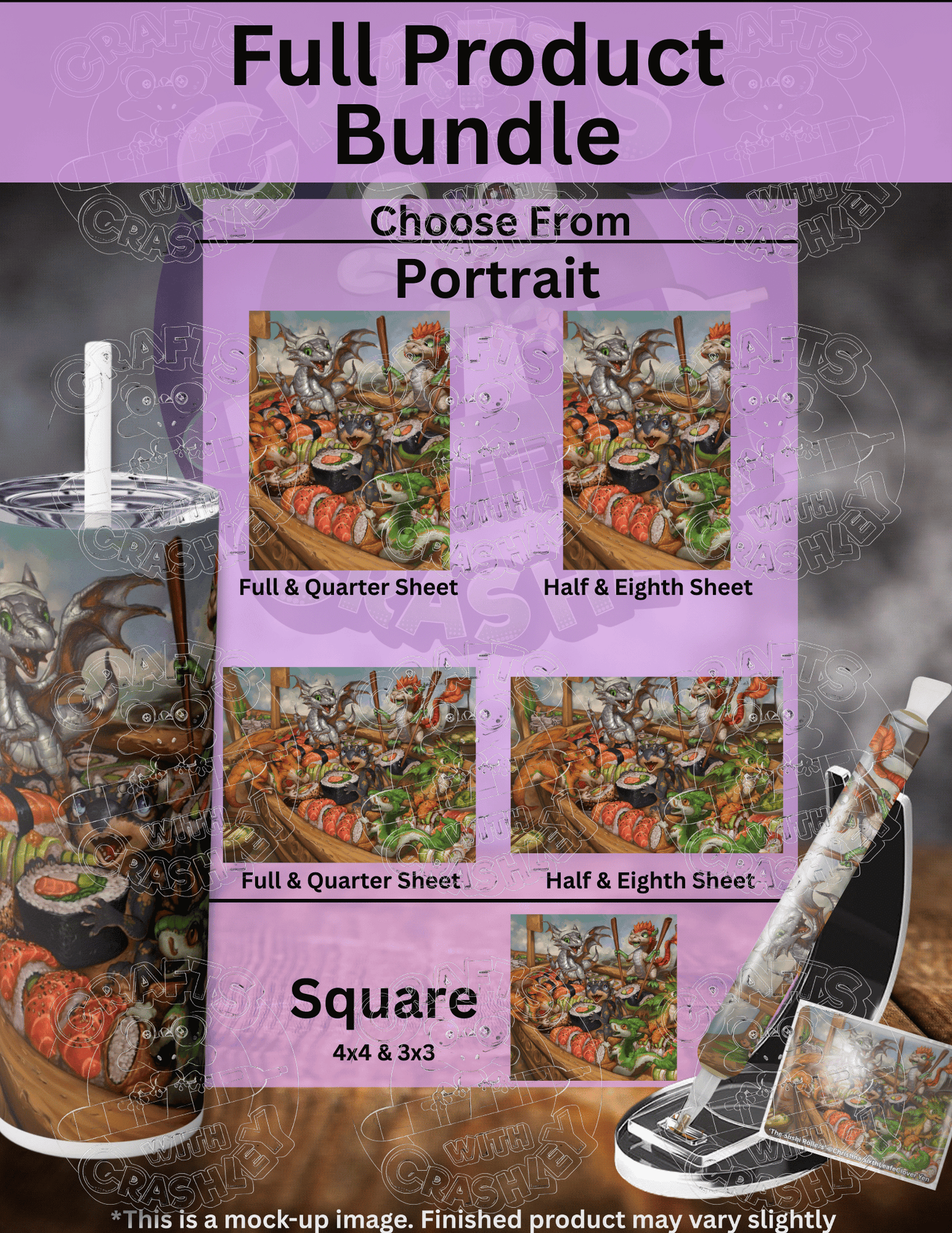 "The Sushi Rollers" by ©Christina "SixthLeafClover" Yen Premium Accessories for Diamond Painting