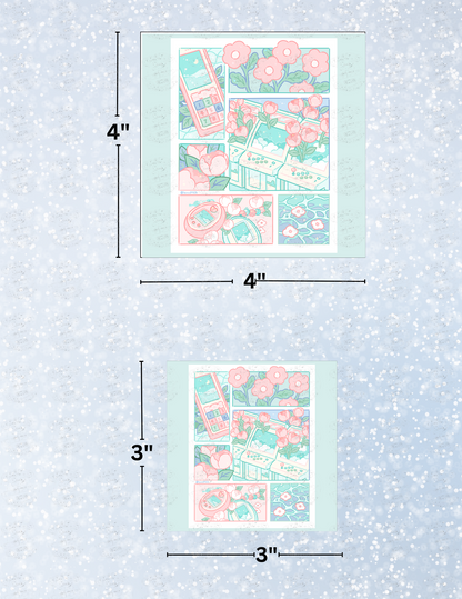 "90s" by ©Hiroko Hashimoto Decorative Diamond Painting Release Papers