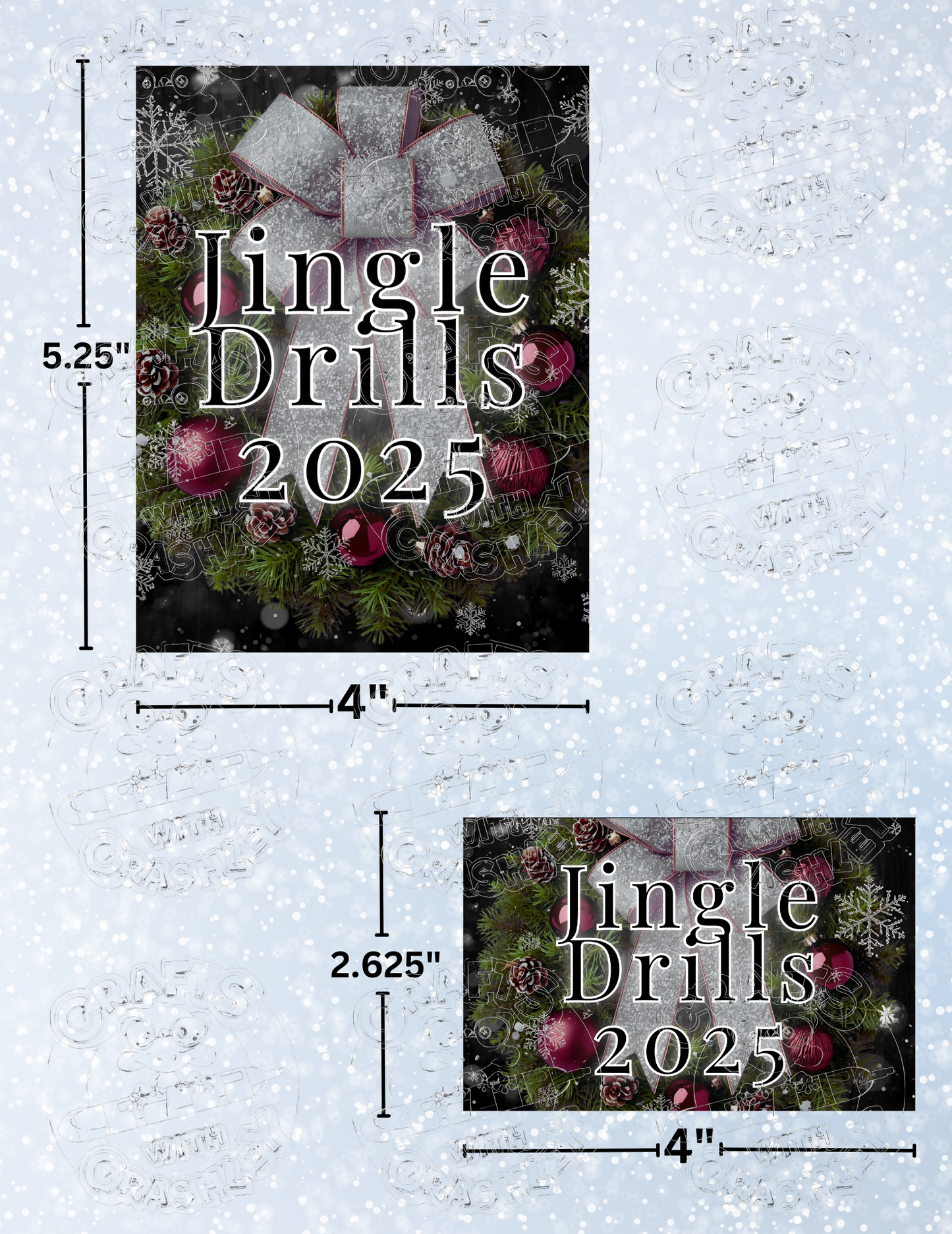 "Jingle Drills 2025" Premium Decorative Release Papers for Diamond Painting
