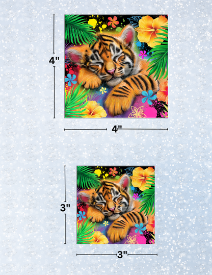 "Color Dream Tiger" by ©Sheena Pike Decorative Diamond Painting Release Papers