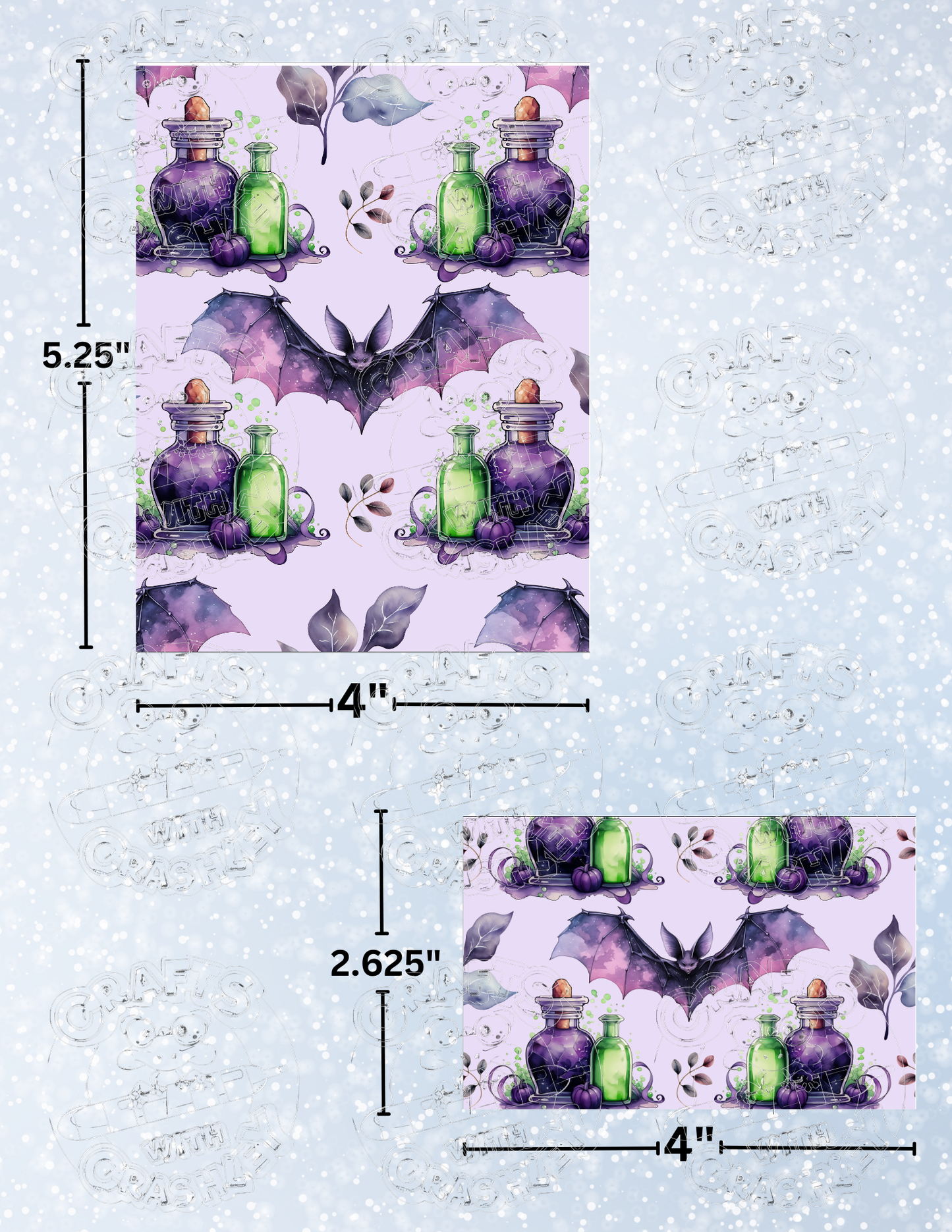 "Batty Potions" Premium Decorative Release Papers for Diamond Painting