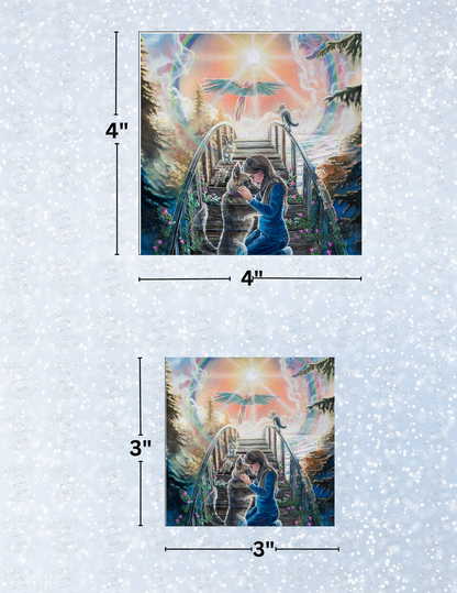 "Saying Goodbye (The Rainbow Bridge)" by ©Dakota Daetwiler Decorative Diamond Painting Release Papers