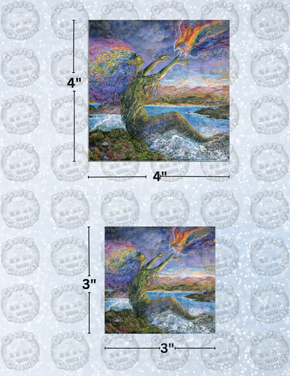 "Mermaid and the Phoenix" by ©Josephine Wall Decorative Diamond Painting Release Papers