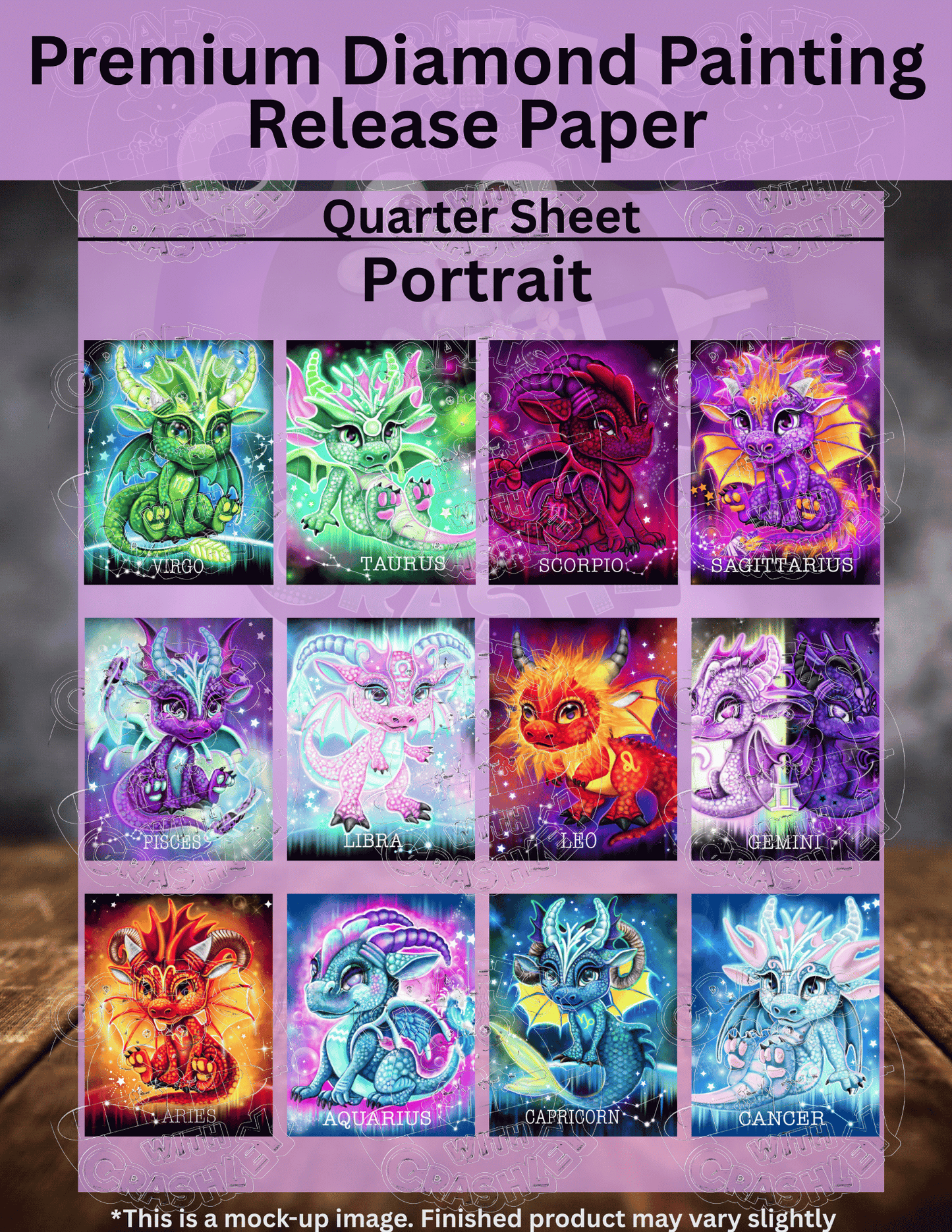 Limited Edition "Zodiac Combo Pack" by ©Sheena Pike Premium Release Paper for Diamond Painting