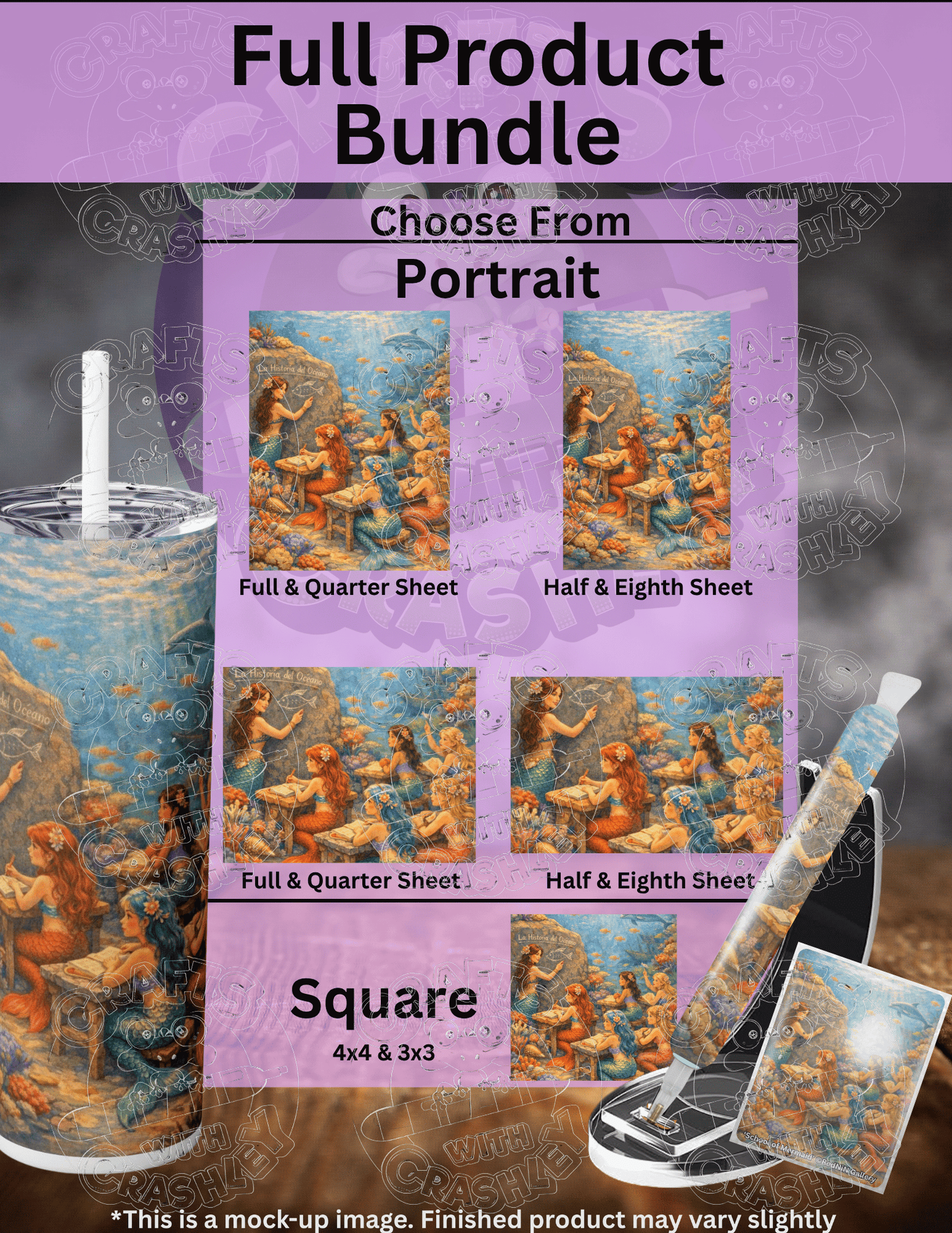 "School of Mermaids" by ©RedNiN Gallery Premium Accessories for Diamond Painting