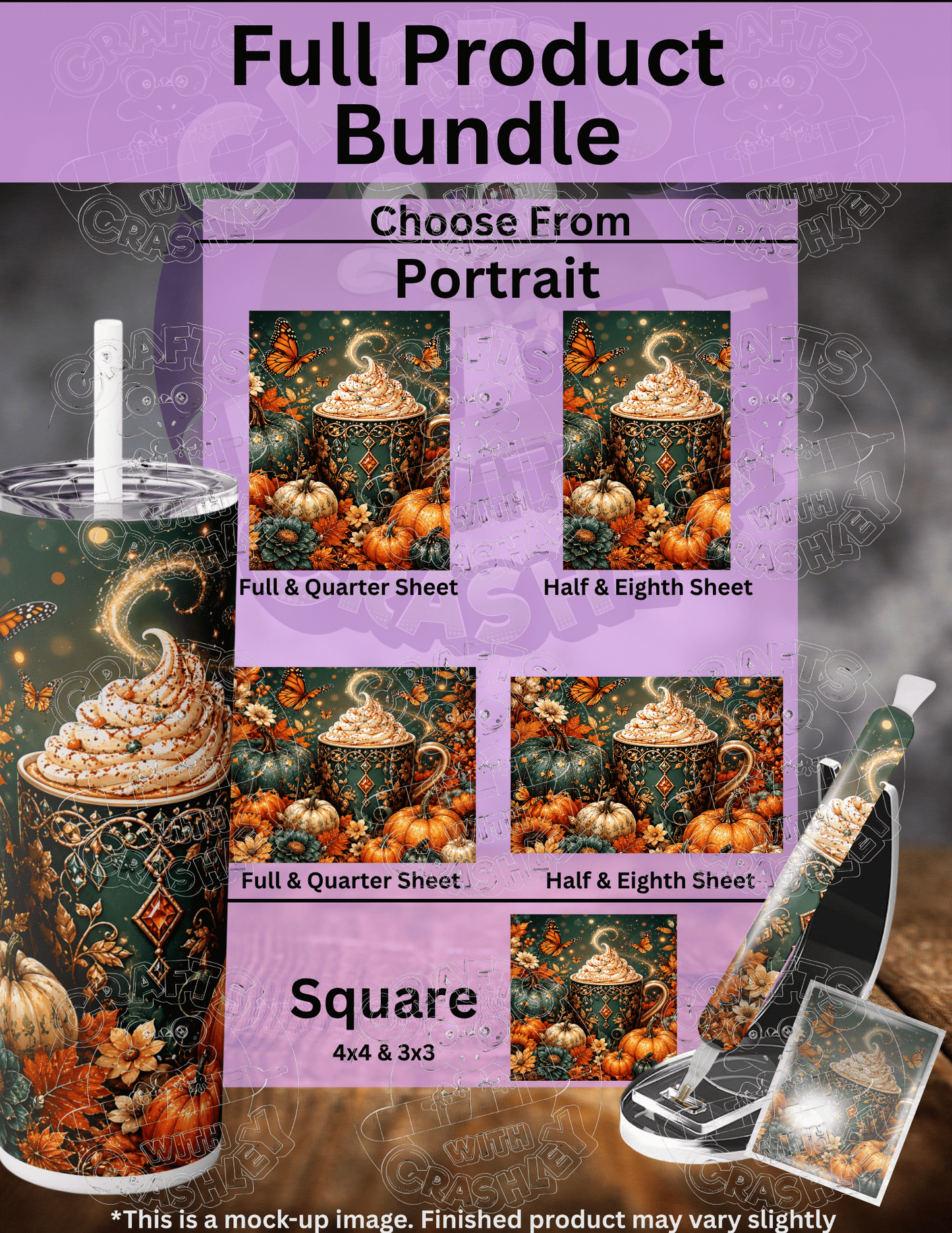 "Cozy Fall Latte" Premium Accessories for Diamond Painting