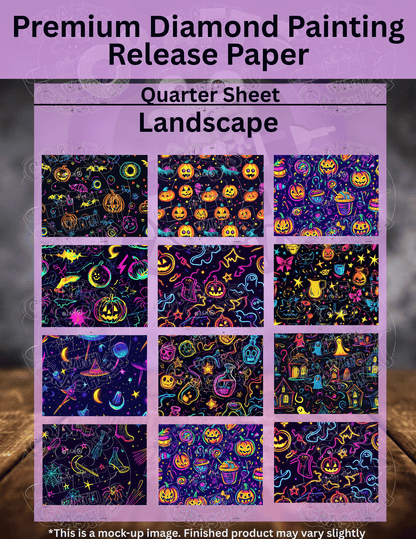 Neon Halloween Combo Pack Premium Release Paper for Diamond Painting