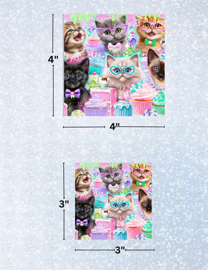 "Kittens n' Cupcakes" by ©Sheena Pike Decorative Diamond Painting Release Papers