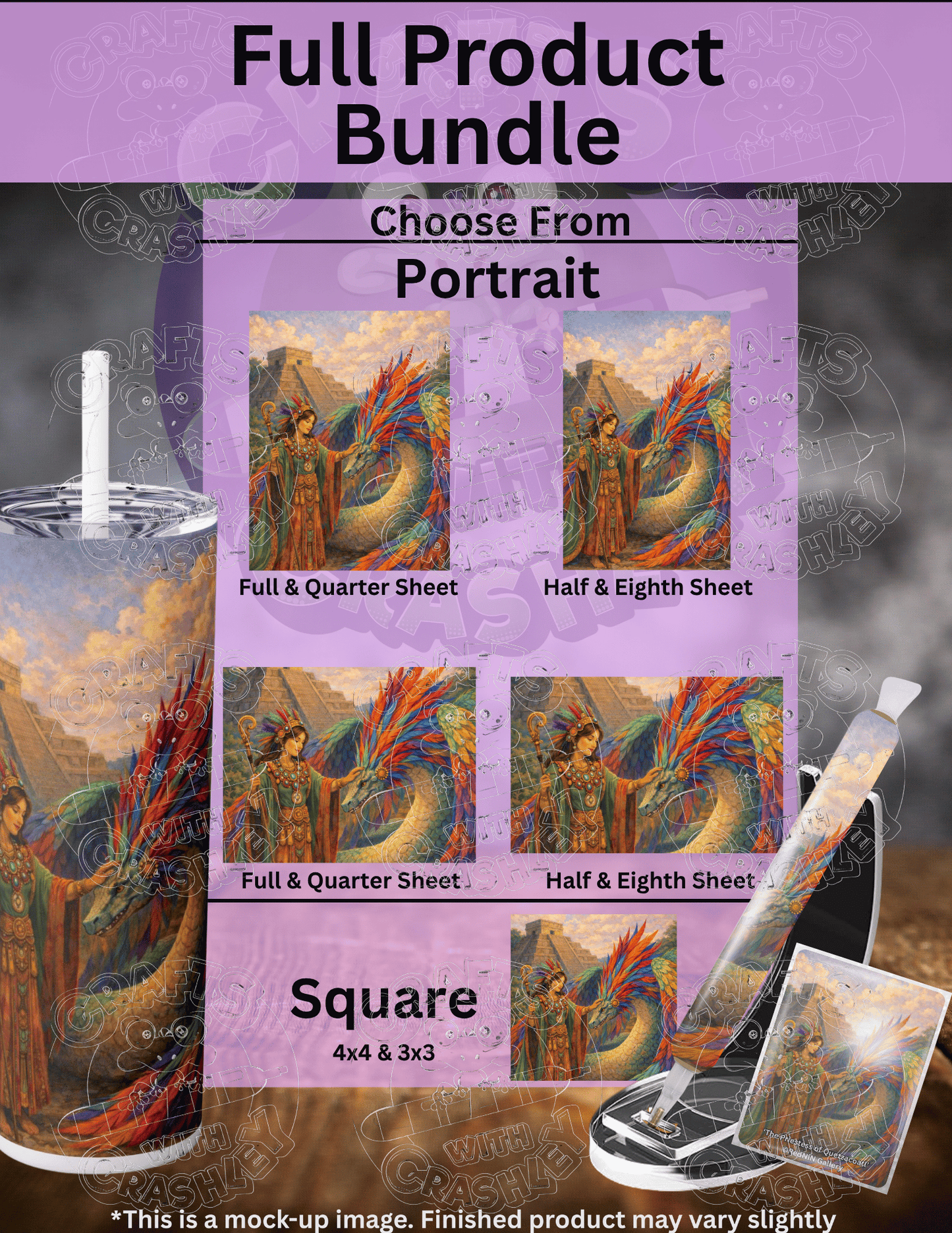 "Priestess of Quetzacoatl" by ©RedNiN Gallery Premium Accessories for Diamond Painting