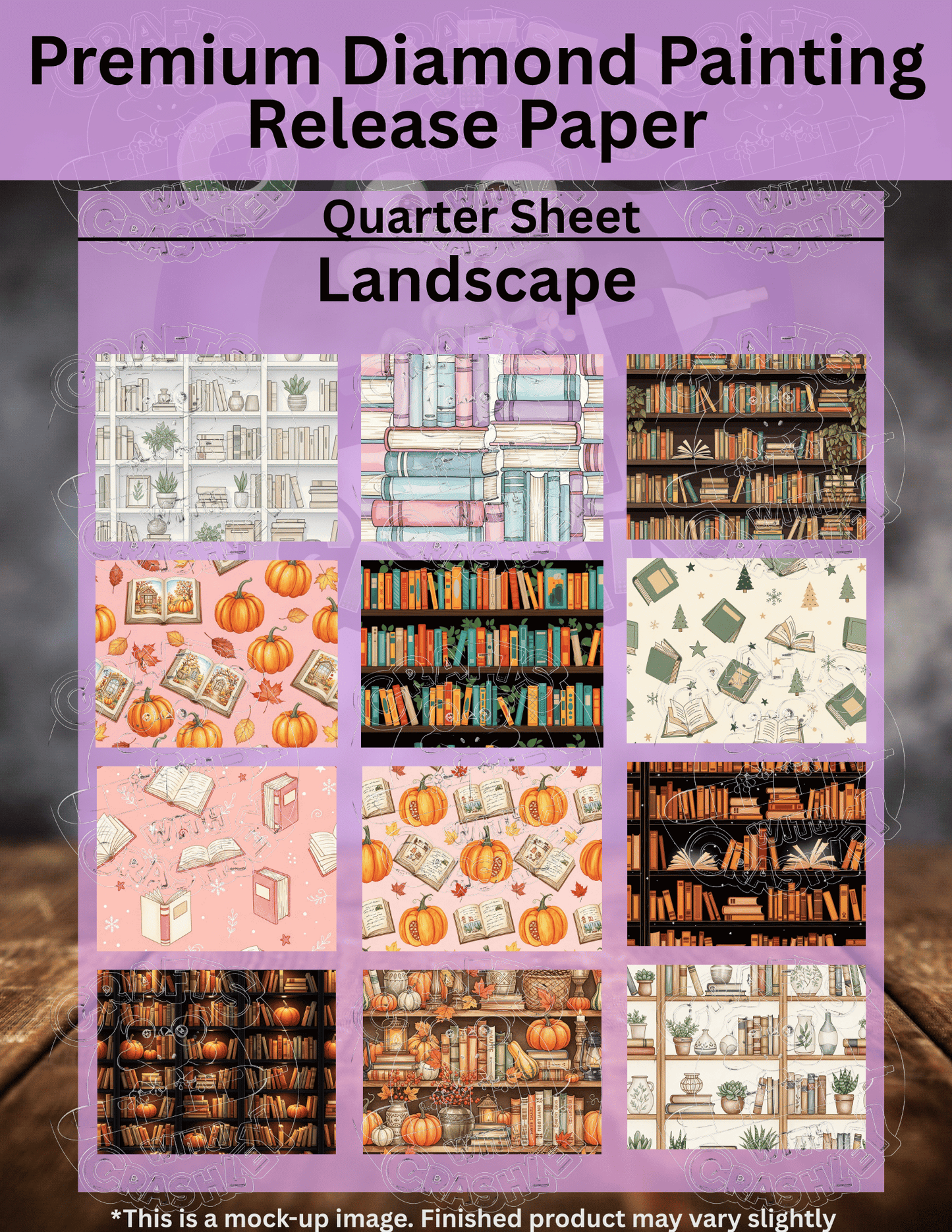 Autumn Library Combo Pack Premium Release Paper for Diamond Painting