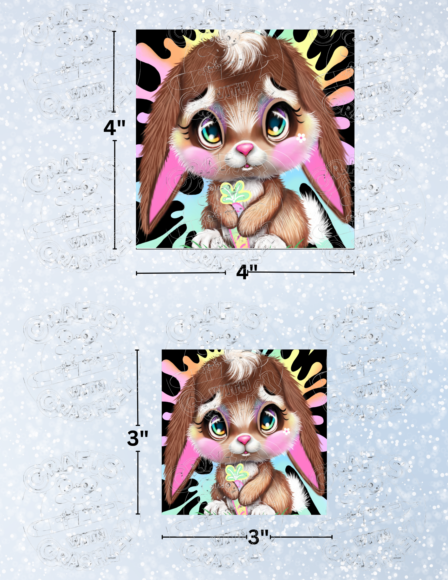 "Lil Bunny" by ©Sheena Pike Decorative Diamond Painting Release Papers