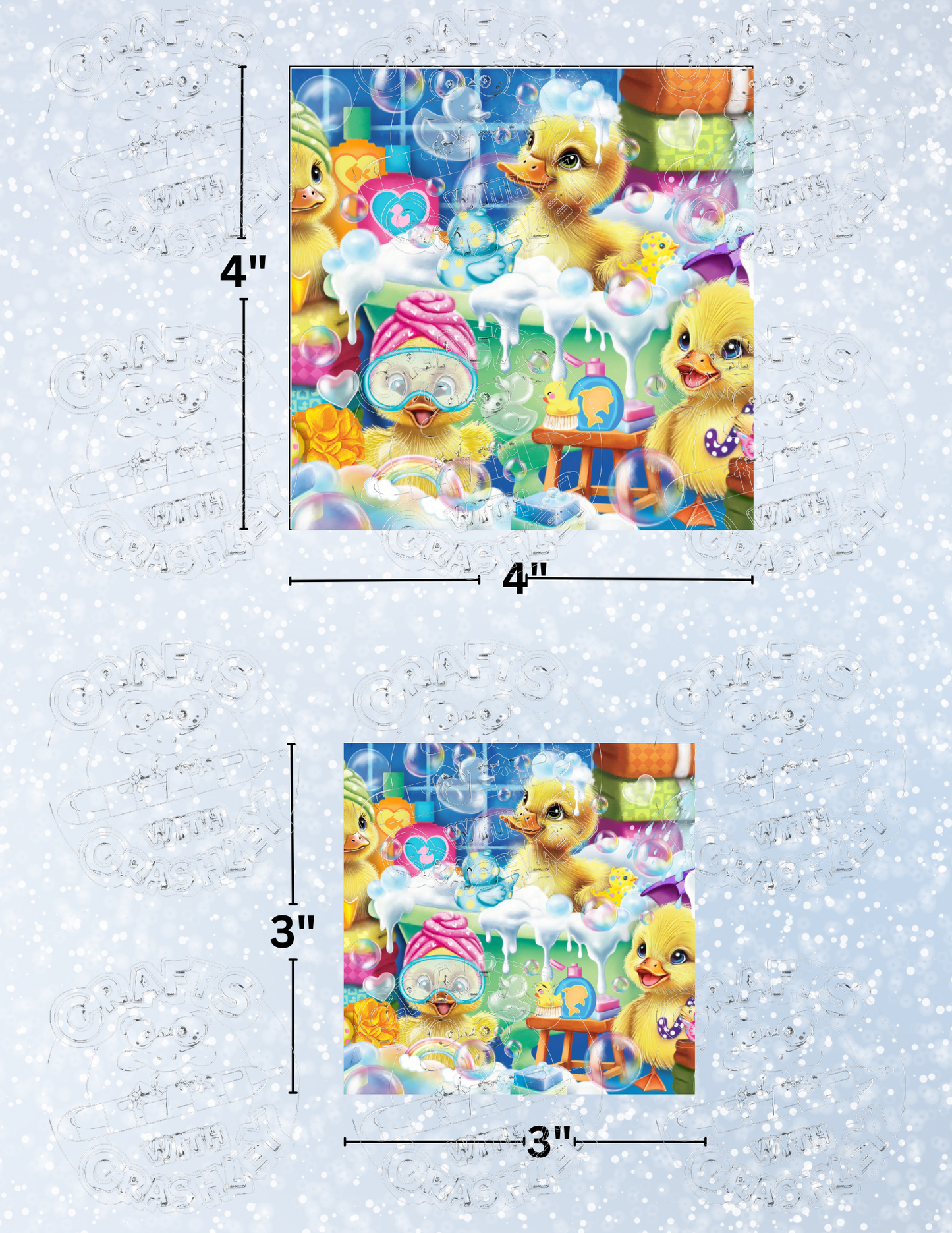 "Scrub a Dub Duckling" by ©Sheena Pike Premium Decorative Release Papers for Diamond Painting