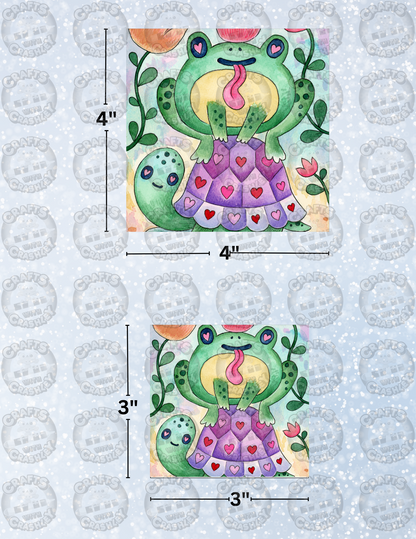 "Turtle and Frog" by ©Jeremiah Ketner Decorative Diamond Painting Release Papers