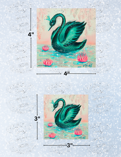 "Black Swan" By ©Miss Fluff Decorative Diamond Painting Release Papers